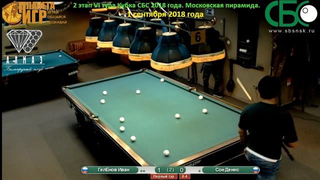 Геленов - Сон. 2 этап VI тура Кубка СБС 2018 года. смотреть онлайн