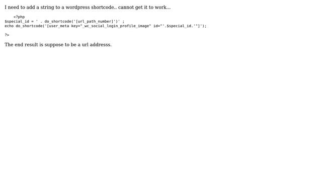 Wordpress: Whats wrong with my code? Need To add String to shortcode? смотреть онлайн