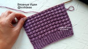 Простой рельефный узор для свитера!