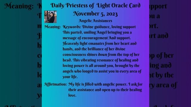 Daily Priestess of Light Oracle Card November 5, 2023 #tarot смотреть онлайн