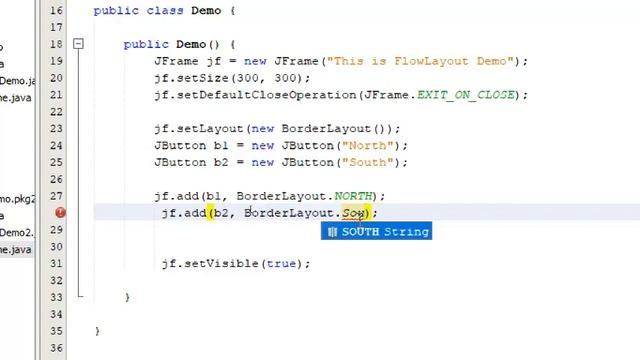 Swing Layouts - Border Layout смотреть онлайн