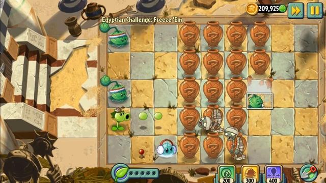 Plants Vs Zombies 2 Egyptian Challenge: Freeze 'Em смотреть онлайн