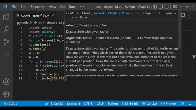 Python Turtle Graphics - 28 | Cool Shape Drawing | Python Turtle Coding Video | Learnonpy | смотреть онлайн