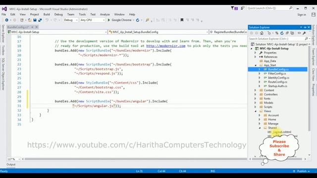 How To Install Setup AngularJS Visual Studio MVC Application c# 4 6 смотреть онлайн