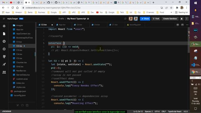 can not find name interface error in typescript react смотреть онлайн