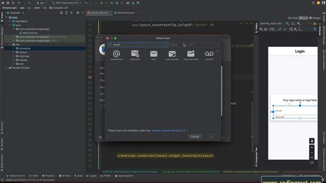 Simple Login Screen Android Studio | Login UI in Android | Login UI in ConstraintLayout Android смотреть онлайн