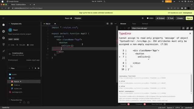 React Event Handling | React Tutorial for Beginners #7 смотреть онлайн