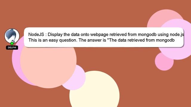 NodeJS : Display the data onto webpage retrieved from mongodb using node.js смотреть онлайн