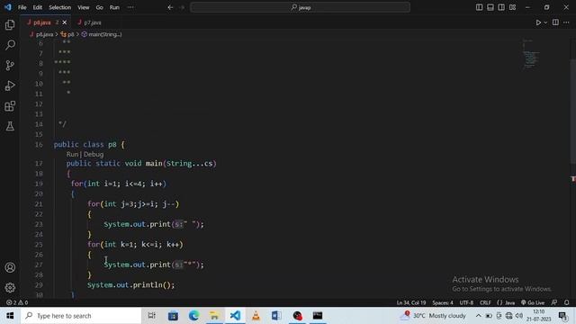 Print Left pascal's triangle star pattern program in java l #starpattern#CoderSandy0 смотреть онлайн