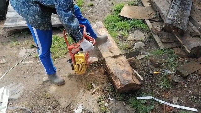 Бензопила из триммера