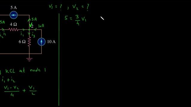 Example 3.1 Calculate the node voltages in the circuit shown in fig. | Circuit Analysis смотреть онлайн