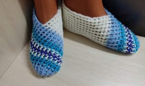 Следки крючком(38размер) вяжутся Просто и Быстро!