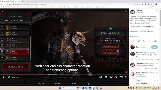 Diablo 4 ● Skip The Campaign On Alts After Completing It Once смотреть онлайн