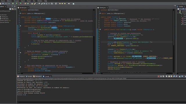 Chat Bidireccional Usando Sockets - Java SubGrupo15 смотреть онлайн