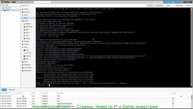 Proxmox восстановление Zfs RAID1 после замены диска (efi bios) смотреть онлайн