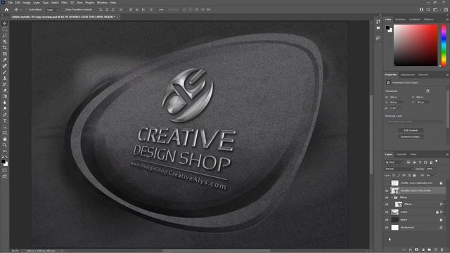How to create 3D Metallic Logo Mockup in Photoshop смотреть онлайн