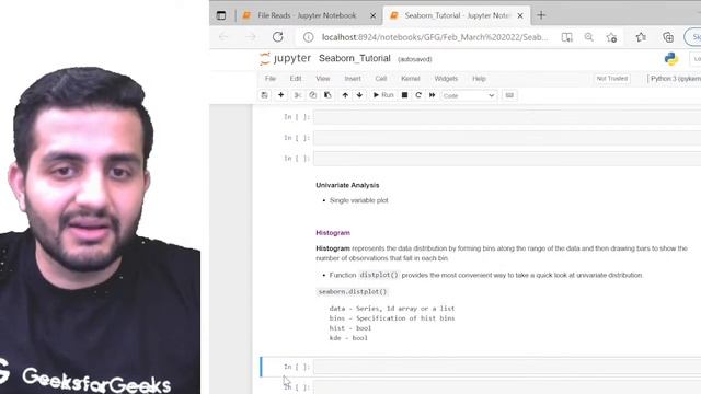 Seaborn Univariate Analysis | Data Analysis in 3 Weeks | Arpit Jain | GeeksForGeeks Python смотреть онлайн