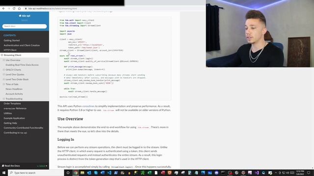 Real Time Streaming Stock Price Data With TD Ameritrade API In Python смотреть онлайн