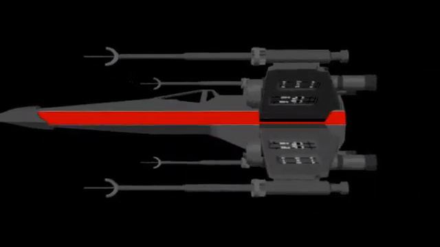 X-Wing fighter 3D model смотреть онлайн