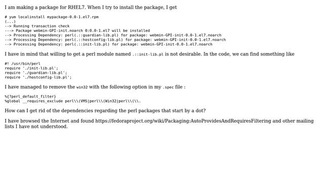 Unix & Linux: How to avoid undesirable dependencies in rpm package? (2 Solutions!!) смотреть онлайн