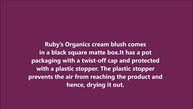 Ruby's Organics Creme Blush Review-India's First Organic Makeup Range