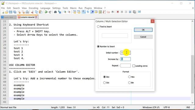NOTEPAD++ COLUMN EDIT MODE: Edit Multiple Lines At The Same Time In Notepad++ смотреть онлайн