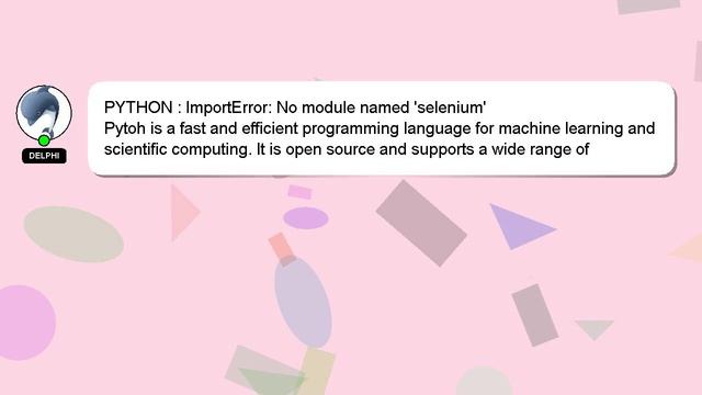 PYTHON : ImportError: No module named 'selenium' смотреть онлайн