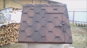 Обшил домик для колодца гибкой черепицей. Колодец на даче