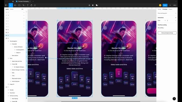Prototype a Movie Ticket Booking app in Figma - Full course смотреть онлайн