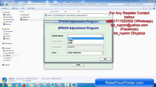 Reset Epson L382/L386/L486 || Epson L-382-386-486 Adjustment Program смотреть онлайн