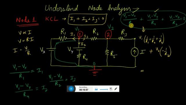 3.1 Basic Electrical Engg: Node Analysis in Hindi смотреть онлайн