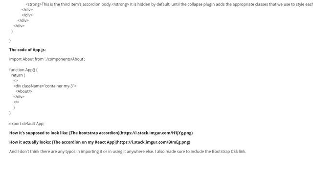 Bootstrap Accordion not working properly in React (2 answers) смотреть онлайн