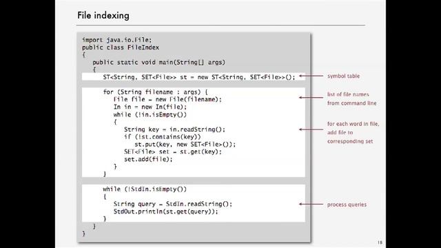 Symbol Table Applications: Indexing Clients (optional) - Algorithms, Part I смотреть онлайн