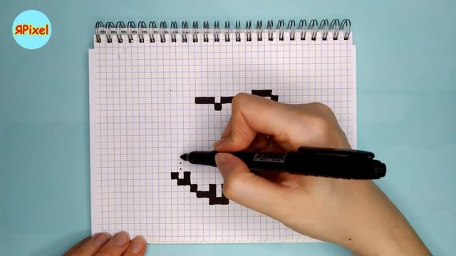 Как нарисовать СВИНКУ из #GravityFalls по клеточкам. How to draw a pig by cells #pixelart #102 смотреть онлайн