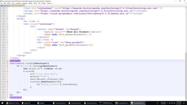 58. Laravel Ecommerce Tutorial For Beginner Step by Step - php ajax dynamic select option смотреть онлайн