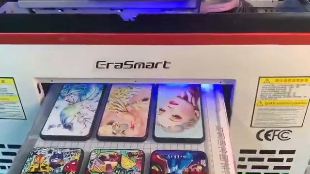 6 pcs phone case 1 time printing by A3 UV Printer+8613824315897 смотреть онлайн
