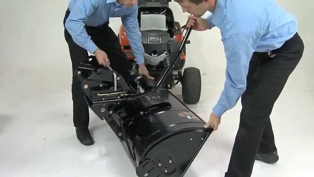 Установка снегоуборщика на садовый трактор Husqvarna смотреть онлайн
