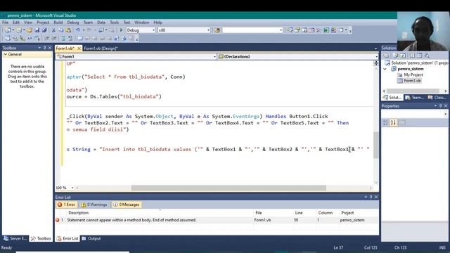 Mendesain Aplikasi Biodata Mahasiswa Berbasis GUI dengan Mic.Visual Studio dan MySql смотреть онлайн