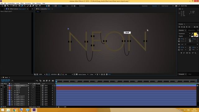 Neon text in After Effects смотреть онлайн