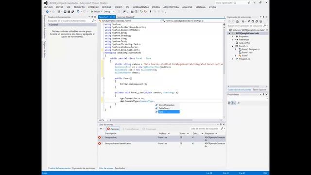 ADO. NET Conexión a SQL Server y recuperación de datos смотреть онлайн