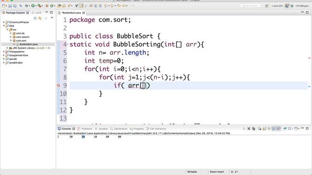 26 Bubble Sort implementaion in Java смотреть онлайн