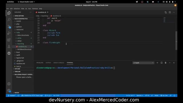 AM Coder - Ruby - Modules and Mixins (Composition in Ruby OOP) смотреть онлайн
