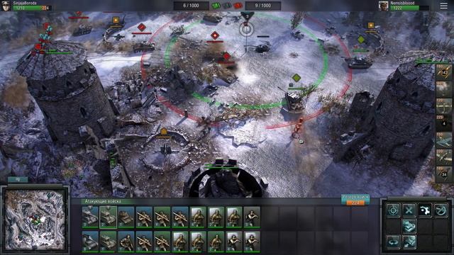 Блицкриг III. PVP бой. 1х1. За немцев. Скорострел) смотреть онлайн