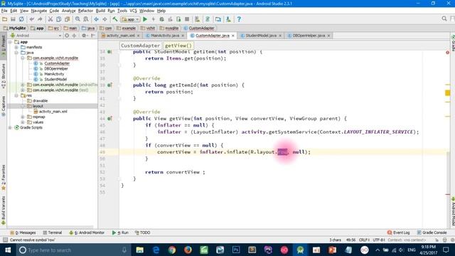 Android Database SQLite - Custom ListView to Show Data in Android Studio(Part3) смотреть онлайн