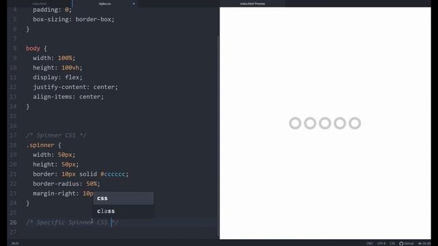 CSS Loading Animation - Create a Simple Loading Spinner Using HTML+CSS смотреть онлайн
