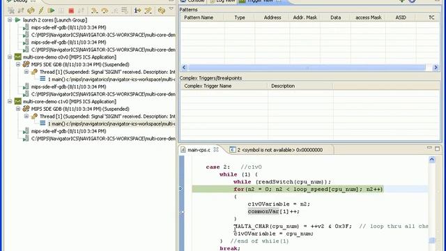 Navigator ICS Multicore Debug: 6 - Basic Triggers смотреть онлайн