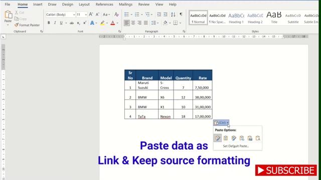 Link MS Word Table with Excel || Basic to Advance Microsoft Excel смотреть онлайн