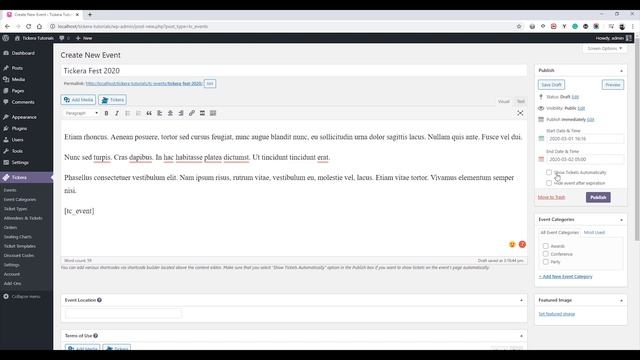 How To Create Events With Tickera | WordPress Event Ticketing System смотреть онлайн