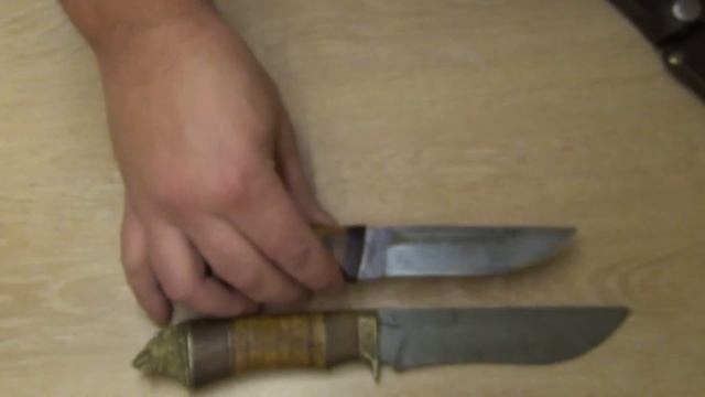 Охотничьи ножи на переточку. Жуткий Дамасск))) смотреть онлайн