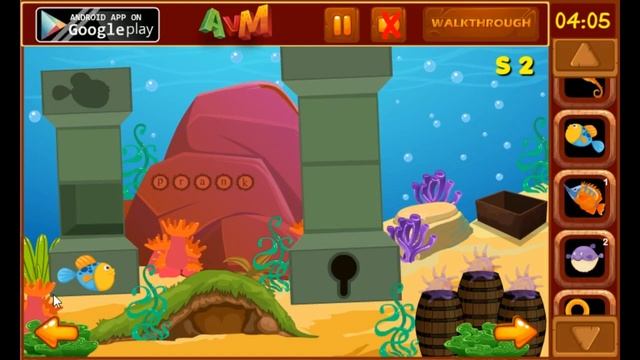 Find a treasure in the Aquarium House Game Walkthrough _ Avm Games смотреть онлайн